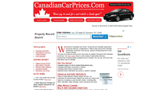 Desktop Screenshot of canadiancarprices.com